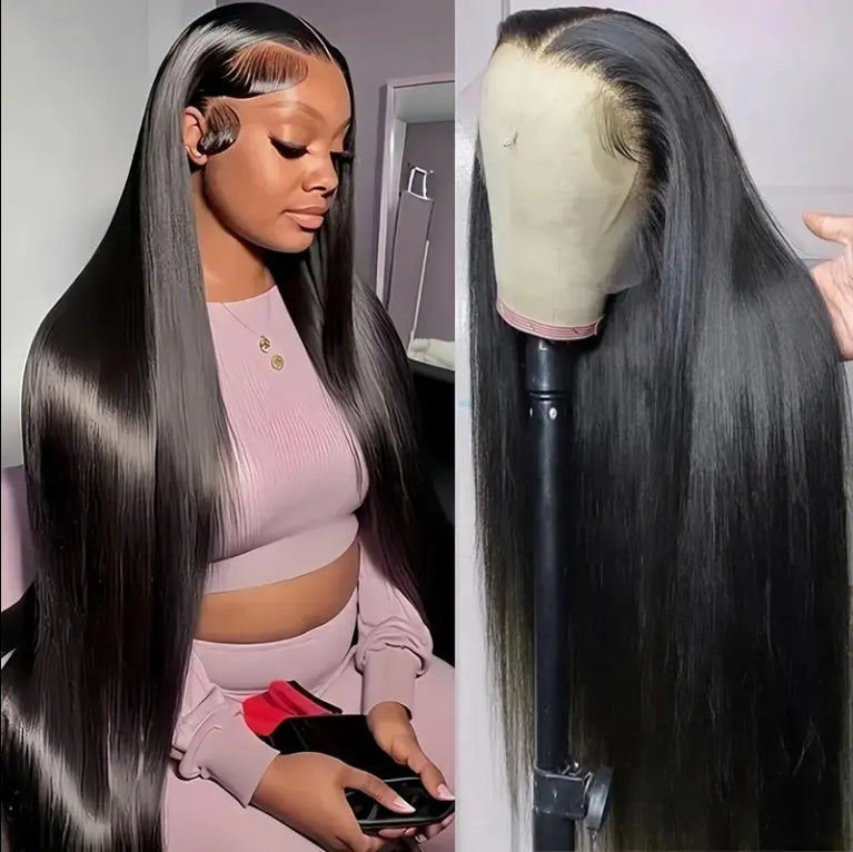 Straight Lace Front Wig Human Hair / 13x4 HD Clear Lace Front Wig Pre Pull Baby Hair