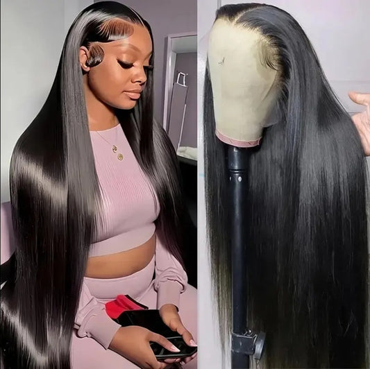 Straight Lace Front Wig Human Hair / 13x4 HD Clear Lace Front Wig Pre Pull Baby Hair